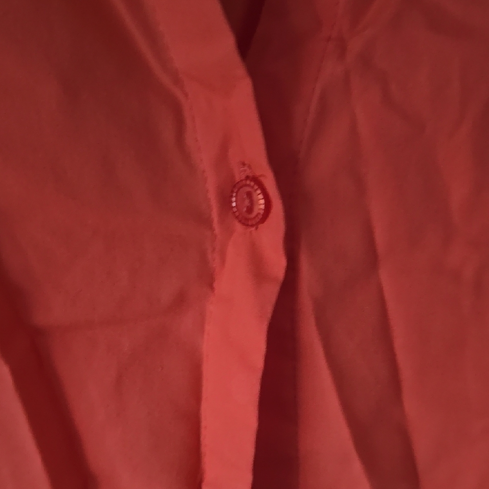Basic Editions Orange Casual Button Down Shirt - image 3